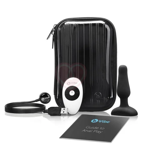 Маленькая анальная вибропробка B-Vibe Novice Plug чёрная фото 2