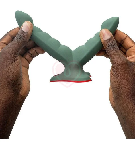 Двойной фаллоимитатор Fun Factory Ryde Grinding Double Dildo оливковый фото 2