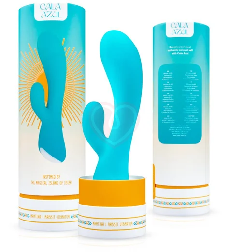 Вибратор кролик Cala Azul Martina Rabbit голубой фото 9