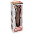Реалистичный вибратор PowerCocks Girthy 16 см шоколад фото 4