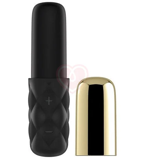 Мини-вибратор Satisfyer Mini Sparkling Darling чёрно-золотой фото 3