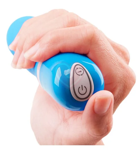 Вибратор с изгибом Bdesired Deluxe Curve голубой фото 3