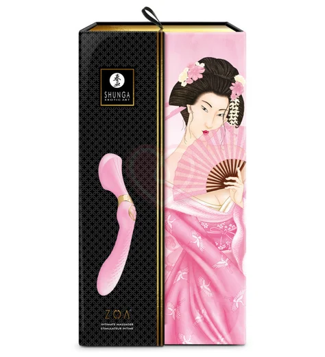 Двухсторонний вибратор Shunga ZOA нежно-розовый фото 4