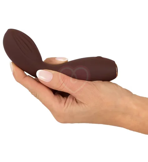 Вибратор Hazel 05 с изогнутым кончиком коричневый фото 4