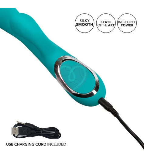 Вибратор-кролик с ротацией Enchanted Lover бирюзовый фото 4