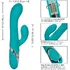 Вибратор-кролик с ротацией Enchanted Lover бирюзовый фото 5