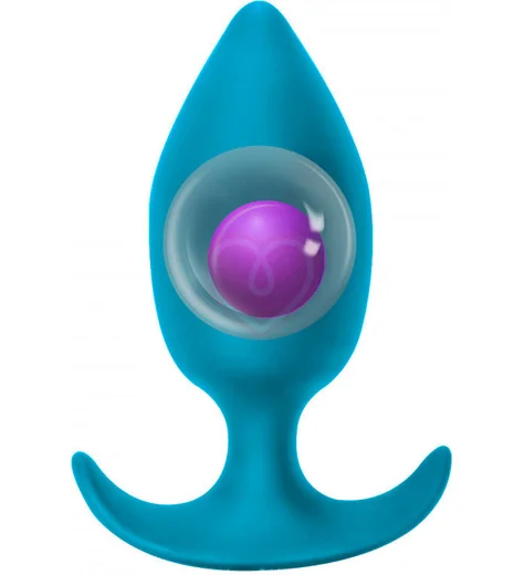 Анальная пробка со смещенным центром тяжести Spice It Up Insatiable бирюзовая фото 2