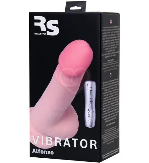 Реалистичный вибратор на присоске с пультом RealStick Elite Alfonso телесный фото 4