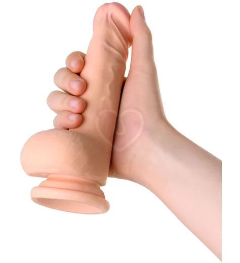 Реалистичный вибратор на присоске с пультом RealStick Elite Alfonso телесный фото 10