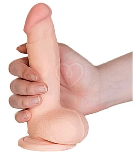 Реалистичный вибратор на присоске с пультом RealStick Elite Alfonso телесный фото 11