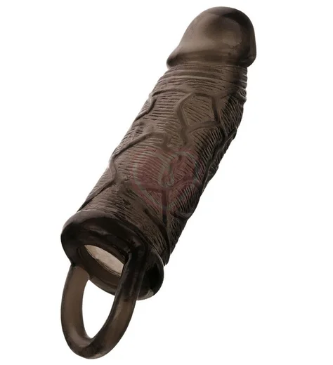 Насадка на пенис с кольцом для мошонки ToyFa Xlover 14 см чёрная фото 2