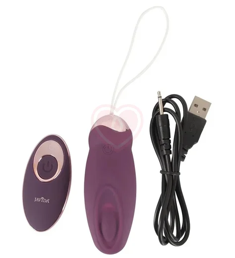 Виброяйцо с пульсацией Javida Knocking Love и пультом управления фото 3