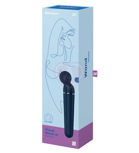 Вибромассажёр Satisfyer Planet Wand-er синий фото 5