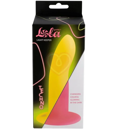 Светящийся в темноте фаллоимитатор Techno Light Keeper 12 см розовый фото 4