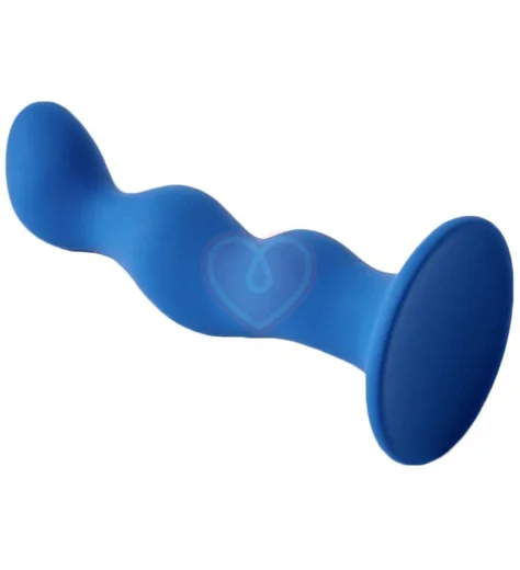 Анальная пробка Terra Le Frivole кобальтового цвета фото 2