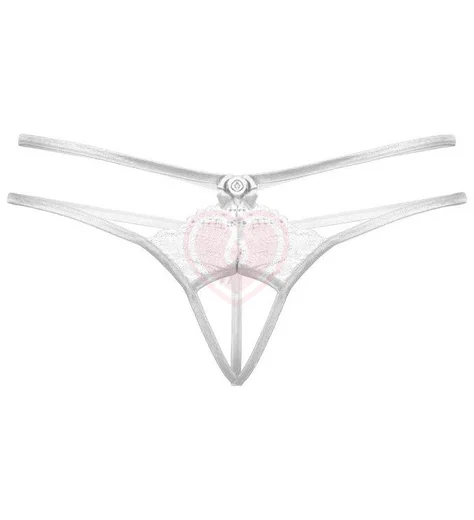 Стринги открытые с бантиком Soft Line Collection белые фото 3