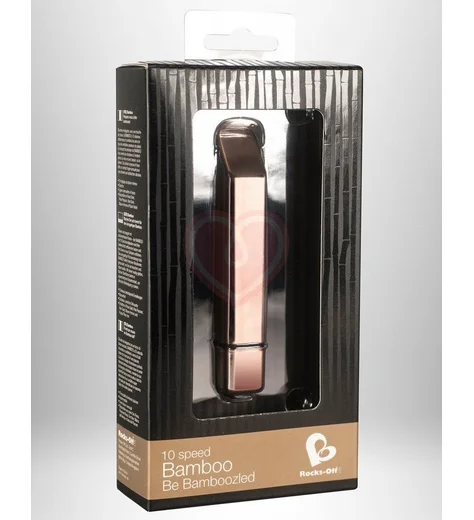 Золотой вибратор Rocks Off Bamboo фото 2