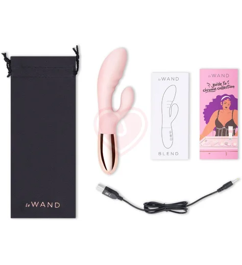 Вибратор с клиторальным кончиком Le Wand Blend розовое золото фото 3