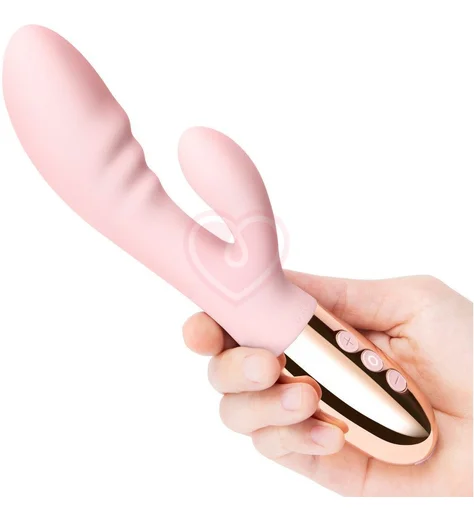 Вибратор с клиторальным кончиком Le Wand Blend розовое золото фото 5