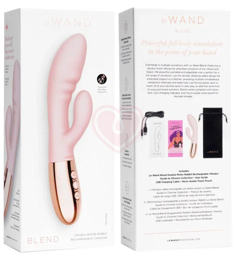 Вибратор с клиторальным кончиком Le Wand Blend розовое золото фото 7