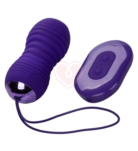 Виброяйцо ThrustMe с пульсацией и пультом управления фиолетовое фото 3