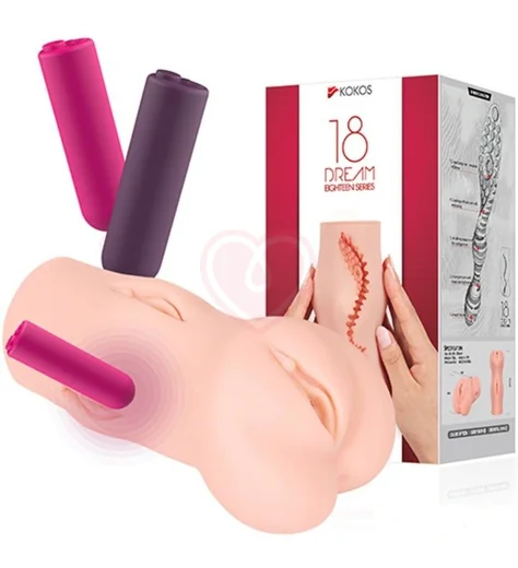 Мастурбатор вагина с реалистичным рельефом Kokos Dream Auto с вибрацией фото 2