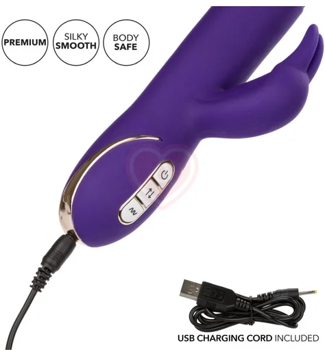 Вибратор-кролик с пульсацией Signature Thrusting Rabbit фиолетовый фото 6