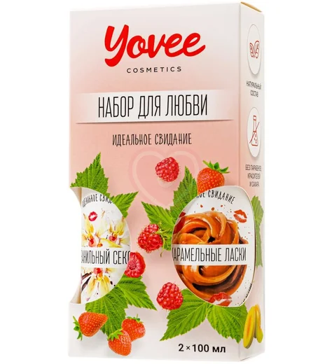 Набор для любви из 2 гелей-смазок Yovee со вкусом ванильных сливок и карамели фото 2