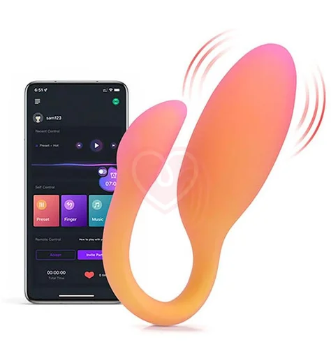 Вибратор Magic Motion Flamingo Max с дистанционным управлением оранжевый фото 3