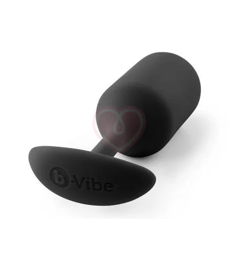 Утяжелённая анальная пробка для ношения b-Vibe Snug Plug 3 средняя чёрная фото 6