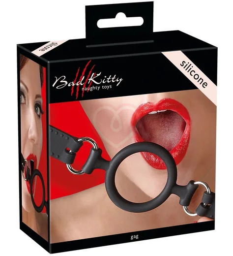 Силиконовый кляп-кольцо Bad Kitty Silicone Ring Gag фото 3