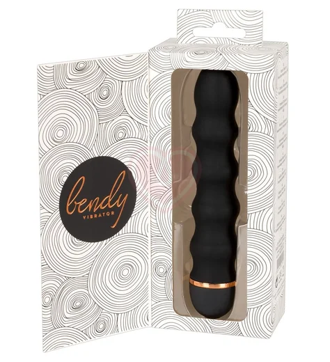 Гибкий волнистый вибратор Bendy Wavy чёрный фото 6
