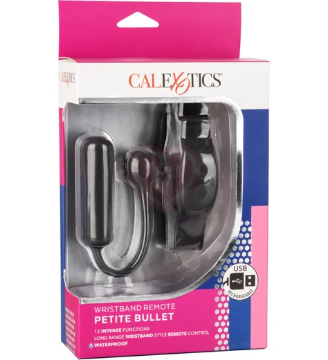 Вибройцо с управлением через браслет Wristband Petite Bullet черое фото 3