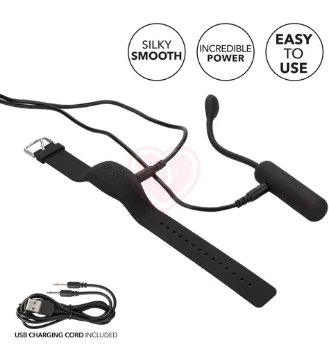 Вибройцо с управлением через браслет Wristband Petite Bullet черое фото 4