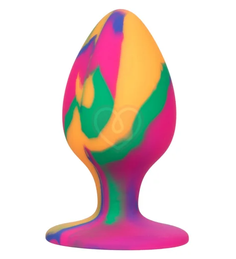 Цветная анальная пробка на присоске Cheeky большая фото 2