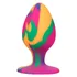 Цветная анальная пробка на присоске Cheeky большая фото 2
