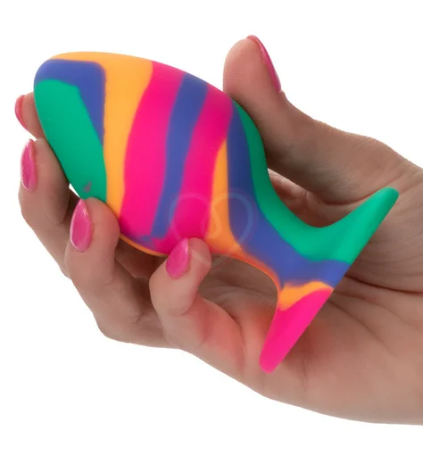 Цветная анальная пробка на присоске Cheeky большая фото 4