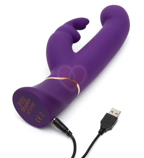 Вибратор с пульсацией '50 оттенков серого' Greedy Girl Power Motion Thrusting фиолетовый фото 3