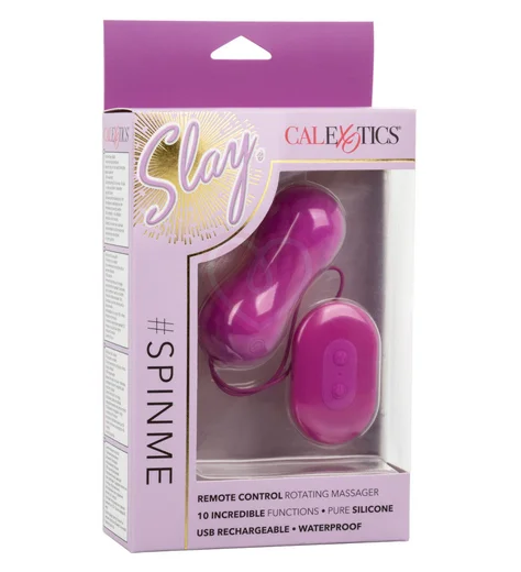 Виброяйцо SpinMe с ротацией и пультом управления розовое фото 6