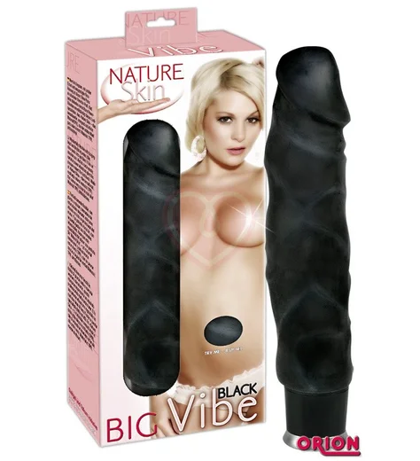 Большой реалистичный вибратор Nature Skin Big Vibe Black чёрный фото 2