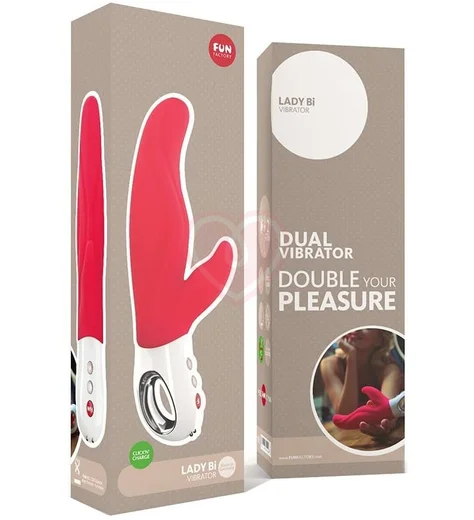 Вибратор со стимулятором клитора и точки A Fun Factory LADY Bi красный фото 3