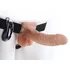 Фаллопротез с вибрацией Vibrating Hollow Strap-On with Balls Flesh 19 см телесный фото 5