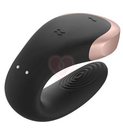 Вибратор для пар Satisfyer Double Love с пультом управления и приложением чёрный фото 4