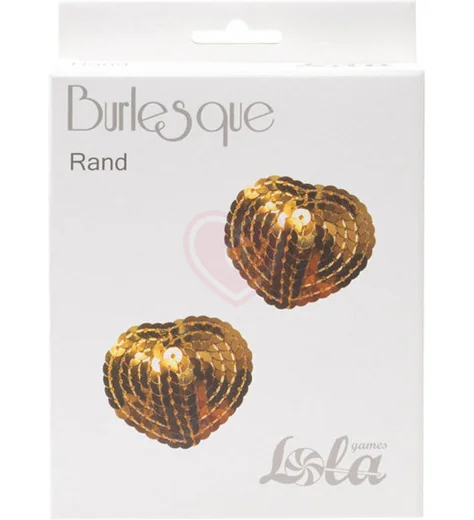Пэстисы Burlesque Rand сердечки из пайеток золотые фото 5
