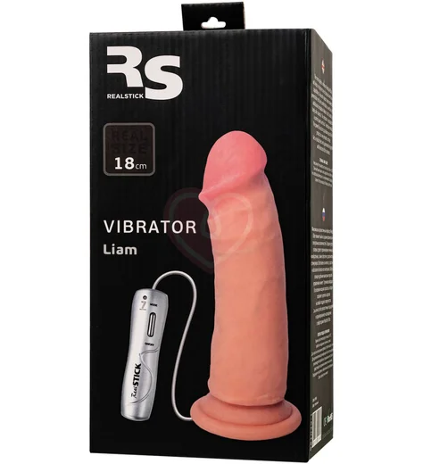 Реалистичный вибратор на присоске с пультом RealStick Elite Vibro телесный фото 3