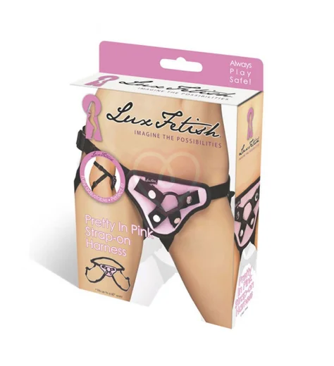 Пояс-сердечко для страпона Pretty In Pink Strap-On Harness розовый фото 3