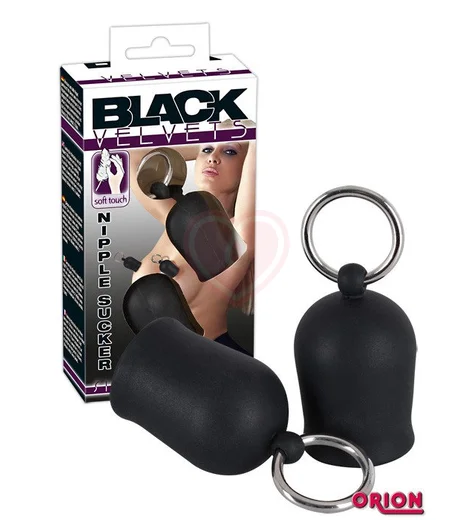 Присоски для сосков Black Velvets с металлическими кольцами фото 2