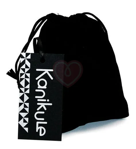 Маленькая алюминиевая анальная пробка Small с фиолетовым стразом фото 2