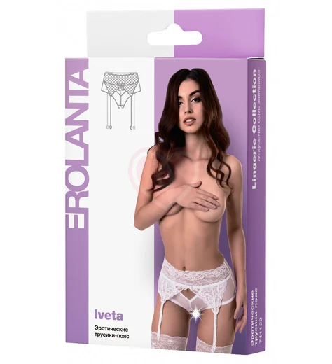 Эротические трусики с высокой посадкой Erolanta белые фото 3
