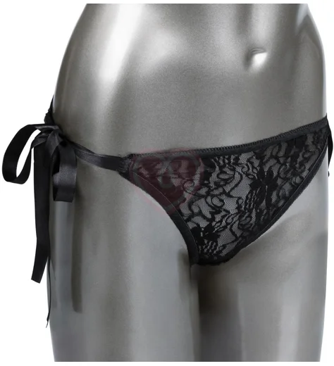 Вибратор для клитора с пультом Lace Thong Set One size чёрный фото 5